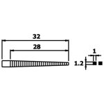 Mini ploché kleště, dlouhé Rýhované kleště, čelisti 3,0mm