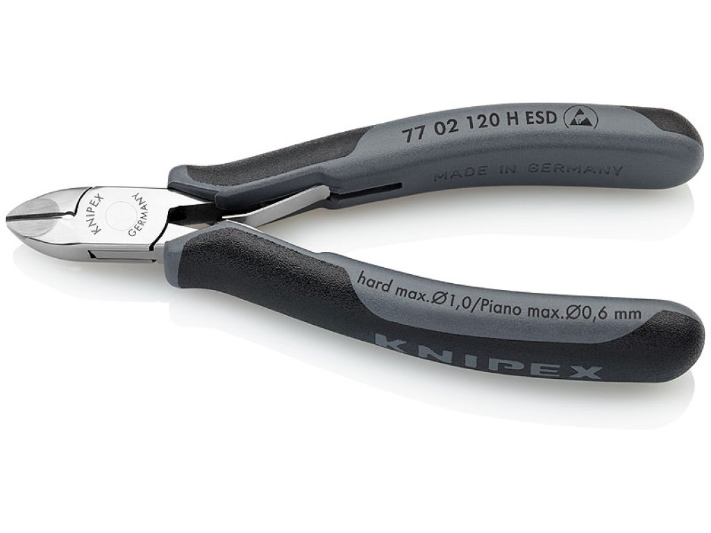 Boční štípací kleště 120mm pro elektroniku ESD s vsazeným karbidovým břitem