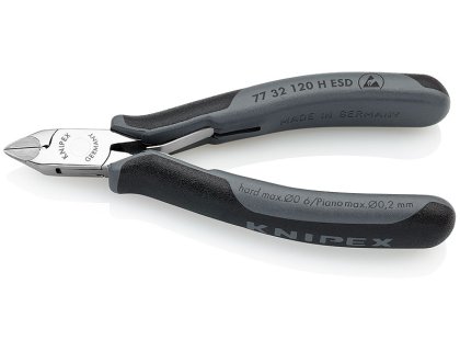 Boční štípací kleště 135mm pro elektroniku ESD s vsazeným karbidovým břitem