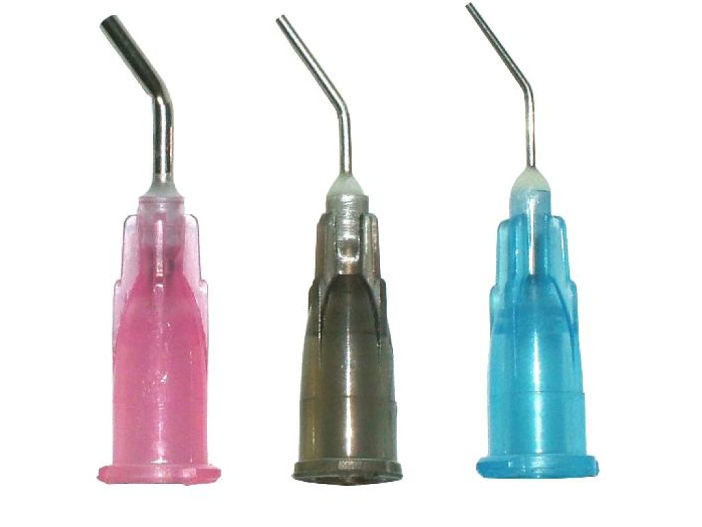 Dávkovací jehla - zahnutá 45° 25,4 mm (1") 0,20mm, 27G, transparentní