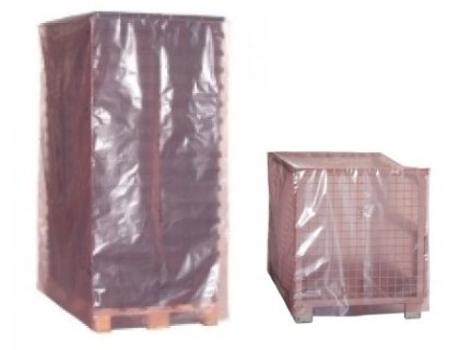 Růžové, antistatické, skládané obaly EUR palet 1.250 + 850 x 900 mm