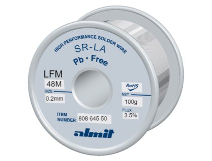 bezolovnatá pájka, SR-LA LFM-48-M 2,0 mm - 500 g