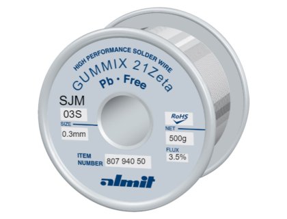 bezolovnatá pájka, Gummix 21Zeta 0,5 mm - 500 g