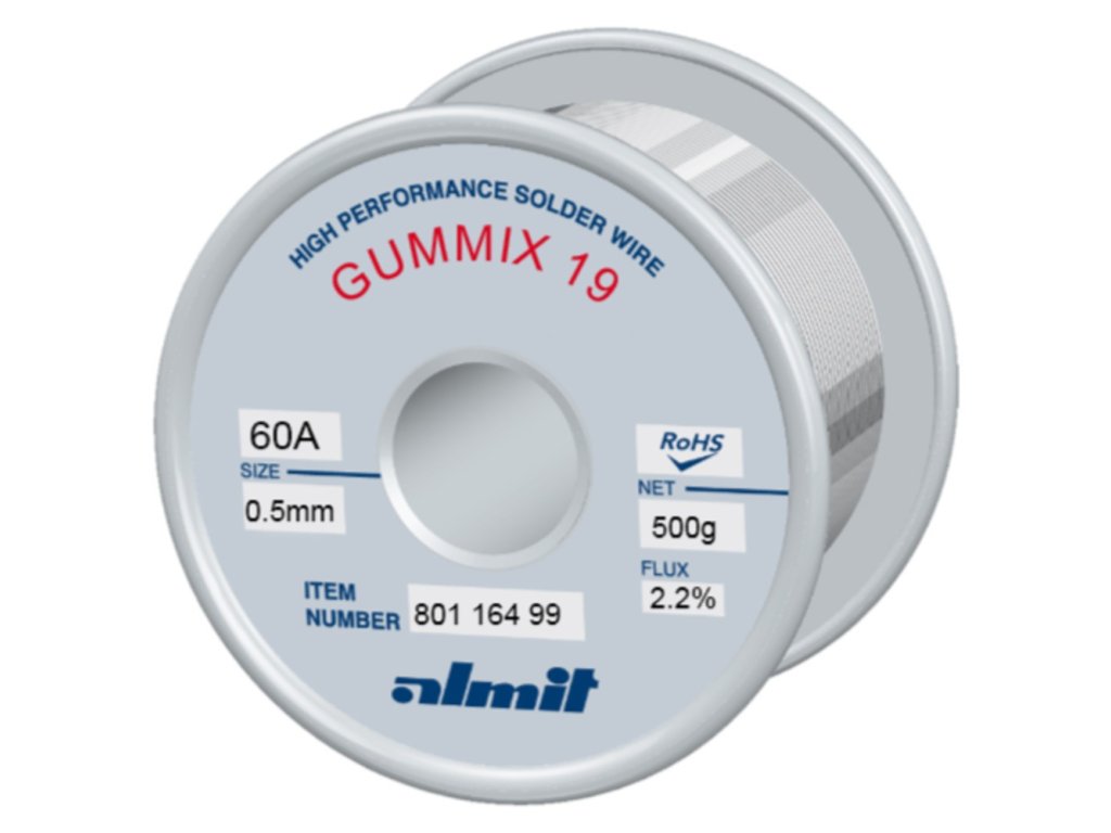Pájka obsahující olovo, Gummix-19 1,6 mm - 1000 g