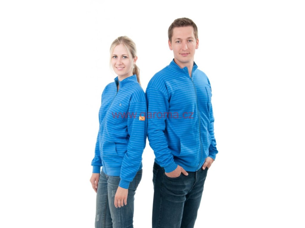 ESD mikina na zip tmavě modrá 4XL