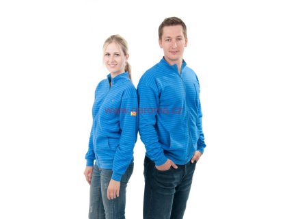 ESD mikina na zip tmavě modrá 4XL