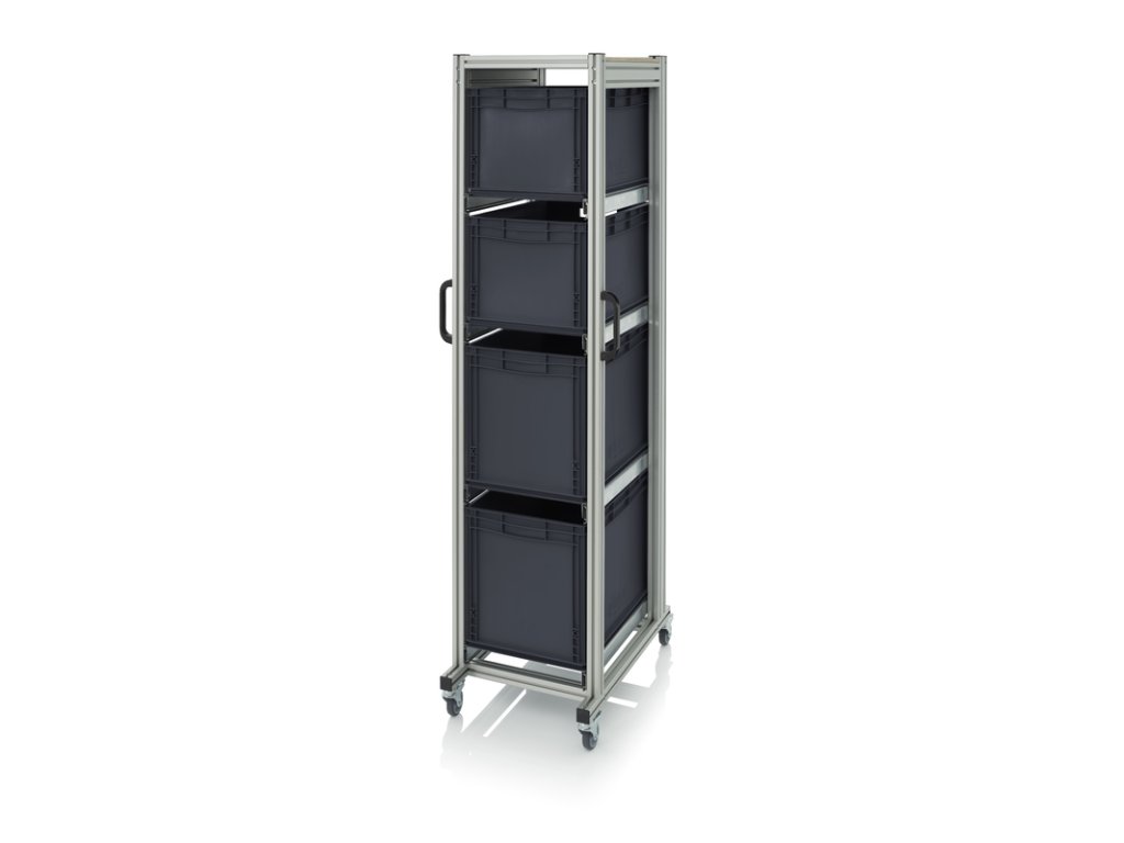 ESD systémové přepravní podvozky pro euro přepravky výška 200cm 4 x výsuv, 2 x ESD EG 64/42 HG, 2 x ESD EG 64/32 HG
