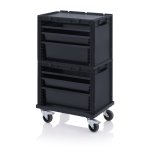 ESD zásuvkový kontejner Kompletní systém 2 x Kontejner vybaven: 2 x SB.H, 2 x W24-t, 2 x W84-t, 2 x W172-t, 1 x SB.RO ESD Provedení