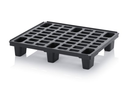 ESD lehké palety s bezpečnostním okrajem 120 x 100 x 15 cm se 3 lyžinami