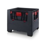 Skládací ESD big boxy se 4 dvířky 120 x 80 x 100 cm 3 ližiny
