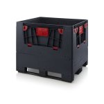 Skládací ESD big boxy se 4 dvířky 120 x 80 x 100 cm 3 ližiny