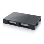 ESD palety uzavřené bez bezpečnostního okraje 120 x 80 x 15,2 cm se dvěma trubkami, 3 ližiny