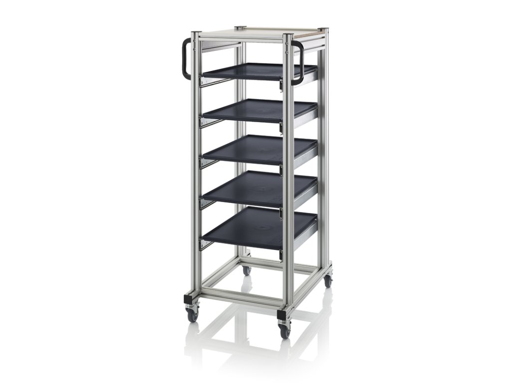 ESD systémové přepravní podvozky pro euro přepravky výška 134cm 2 x výsuv, 2 x ESD EG 64/42 HG