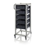 ESD systémové přepravní podvozky pro euro přepravky výška 134cm 2 x výsuv, 2 x ESD EG 64/42 HG