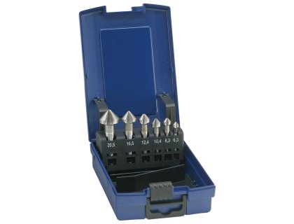 Souprava zahlubovacích vrtáků do plechu DIN 335 C, TiN 6,3-20,5 mm 90G