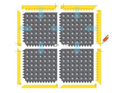 ESD podlahový puzzle systém Cushion Ease Solid