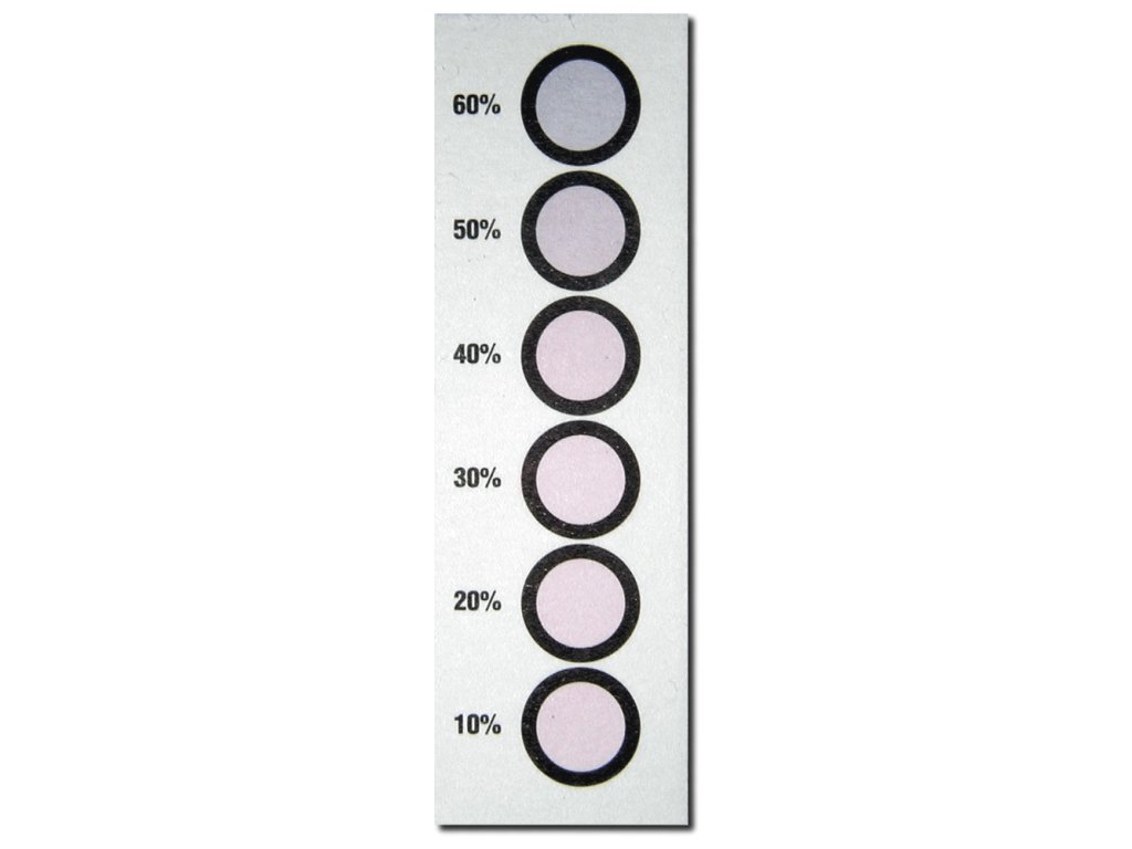 Indikační kartičky vlhkosti 10% 20% 30% 40% 50% 60%